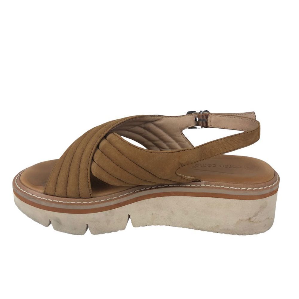 Corso‎ Como Lana tan leather platform sandals size 8